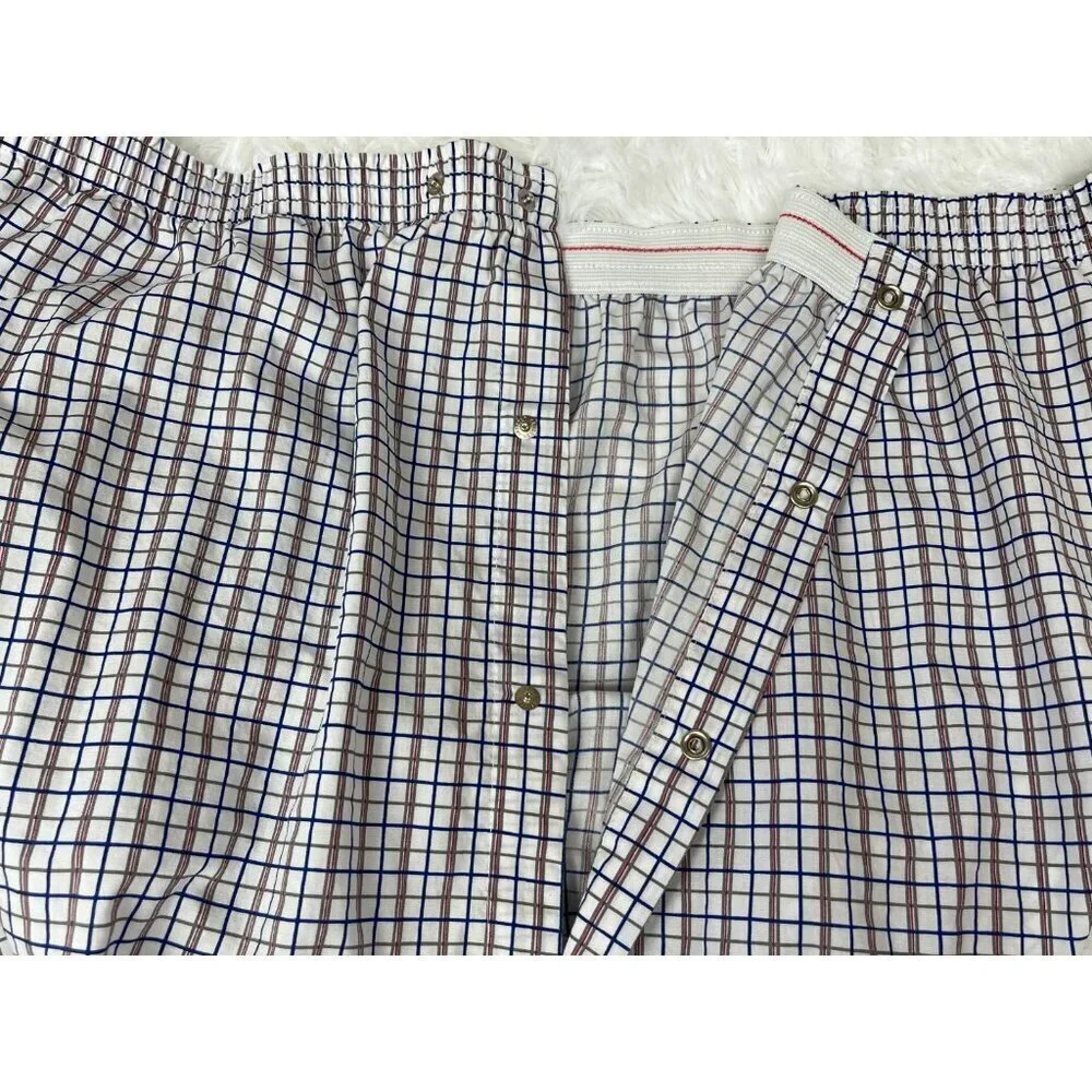 Alexander Lloyd 2 Piece 3XL Tall Pajama Set Lightweight Long Sleeve White Blue